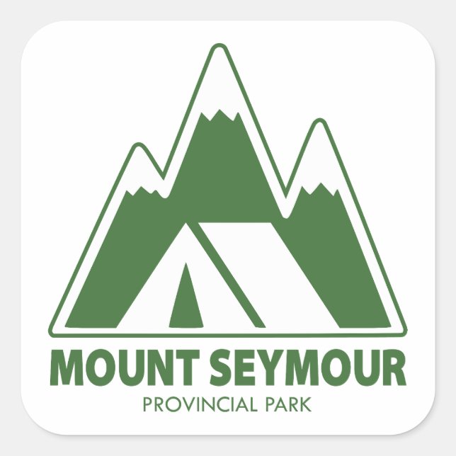 Sticker Carré Mount Seymour Provincial Park Mountains Camping (Devant)