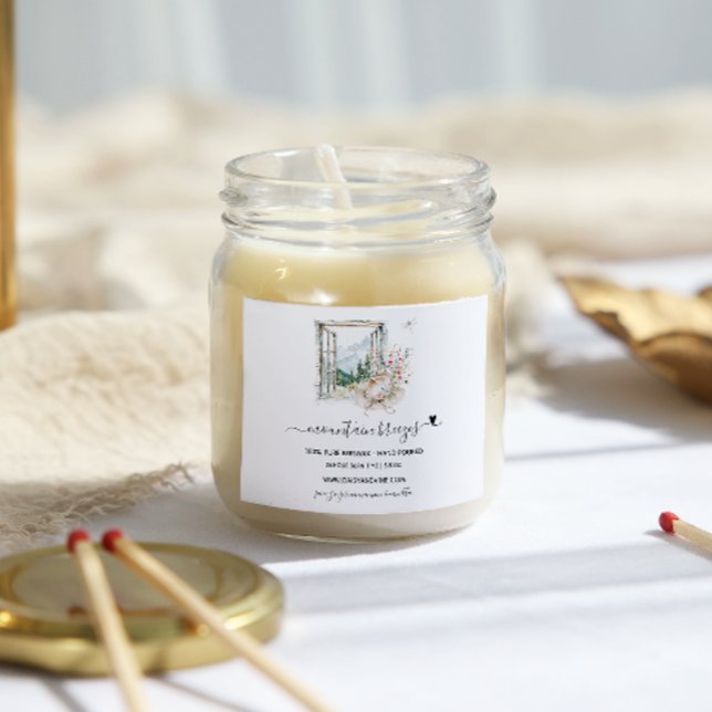 Sticker Carré Mountain Breeze | Bougie artisanale (Créateur téléchargé)