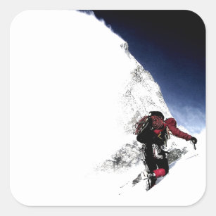 Sticker Carré Mountain Climat Sports extrêmes