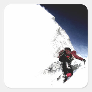 Sticker Carré Mountain Climat Sports extrêmes