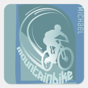 Sticker Carré Mountainbike mtb Accessoire Mountainbiker cadeau