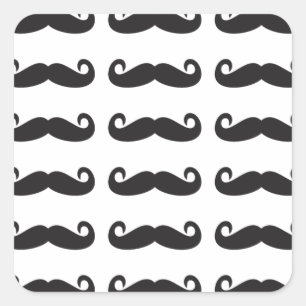 Sticker Carré Moustache