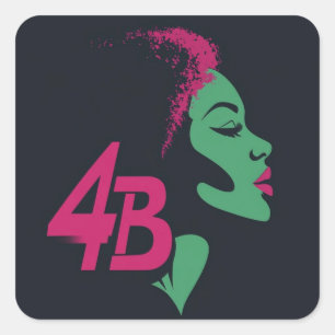 Sticker Carré Mouvement 4B