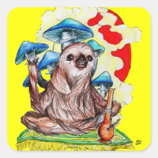 Sticker Carré Moves lents et Good Vibes