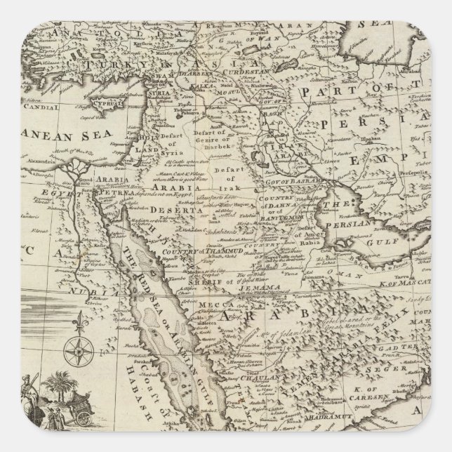 Sticker Carré Moyen-Orient (Devant)