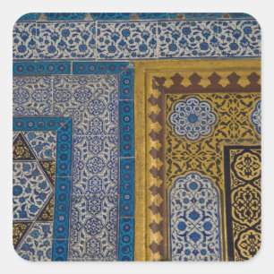 Sticker Carré Moyen-Orient Turquie et ville d'Istanbul avec le