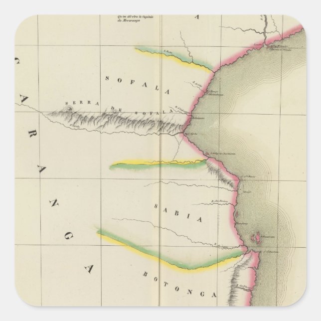 Sticker Carré Mozambique, Zimbabwe 49 (Devant)