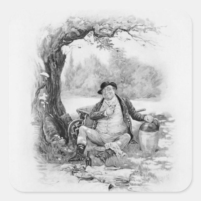 Sticker Carré Mr Pickwick, de "Charles Dickens : Un commérage su (Devant)