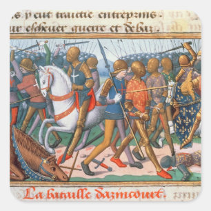 Sticker Carré Ms Fr 5054 f.11 La bataille d'Agincourt, 1415, pou