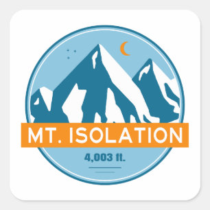 Sticker Carré Mt Isolation New Hampshire Stars Moon