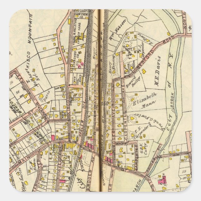 Sticker Carré Mt. Kisco, New York (Devant)