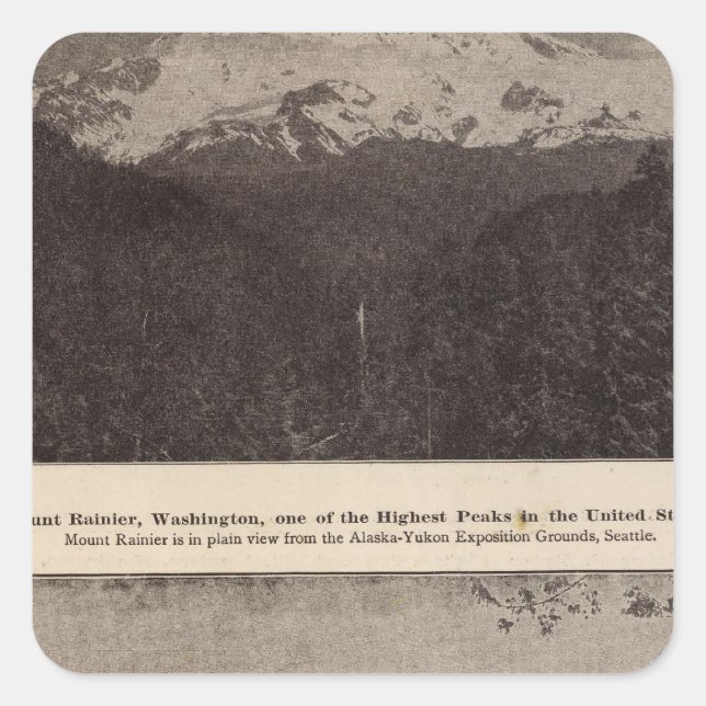 Sticker Carré Mt Rainier Snoqualmie R (Devant)