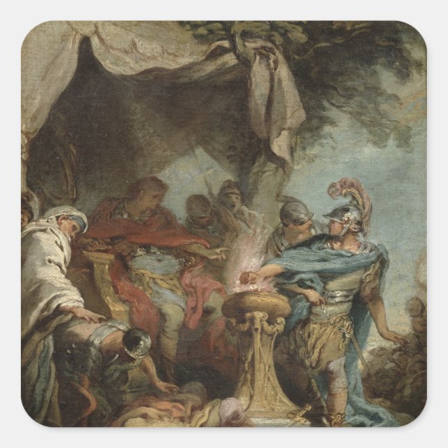 Sticker Carré Mucius Scaevola avant Porsenna (Devant)