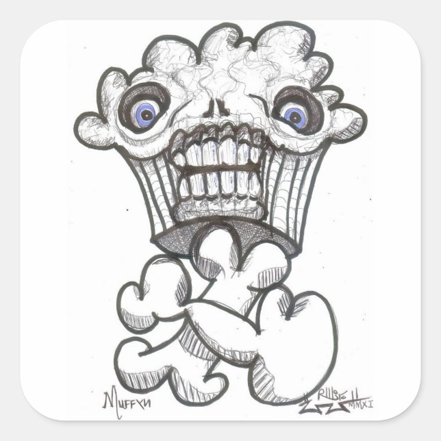 STICKER CARRÉ MUFFYN (Devant)