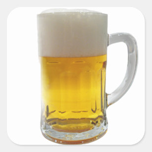 Sticker Carré Mug de bière