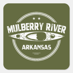 Sticker Carré Mulberry River, Arkansas