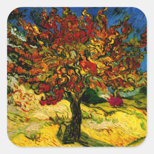 Sticker Carré Mulberry Tree Van Gogh Art