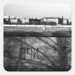 Sticker Carré Mur de Berlin Allemagne vintage 1970