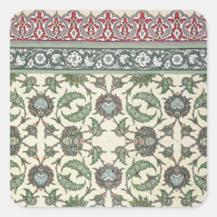 Sticker Carré Murez les tuiles de la mosquée de Cheykhoun, de