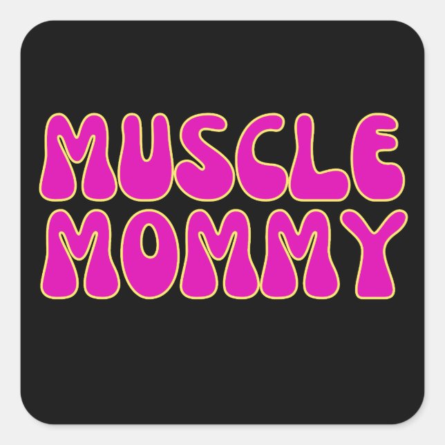 Sticker Carré Muscle Mummy (Devant)