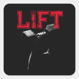 Sticker Carré Musculation Fitness Motivation pour le Corps