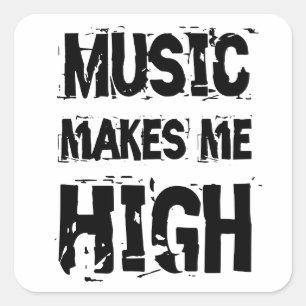 Sticker Carré Music de ME makes high