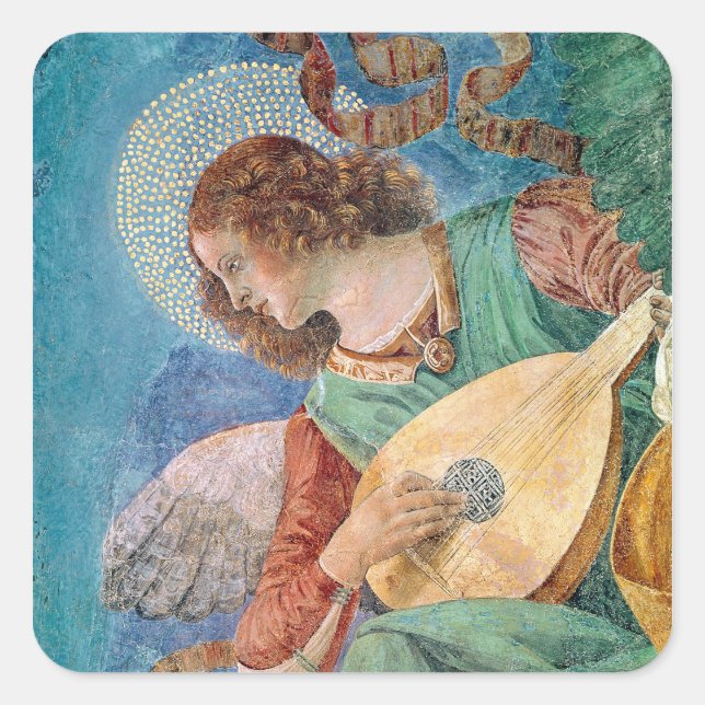 Sticker Carré Musicien Angel (Devant)