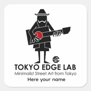 Sticker Carré Musicien urbain mexicain moderne - Tokyo Edge Lab