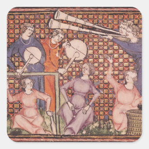 Sticker Carré Musiciens, d'Ovide Moralize