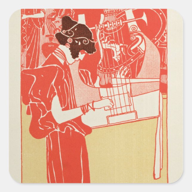 Sticker Carré Musique (Devant)