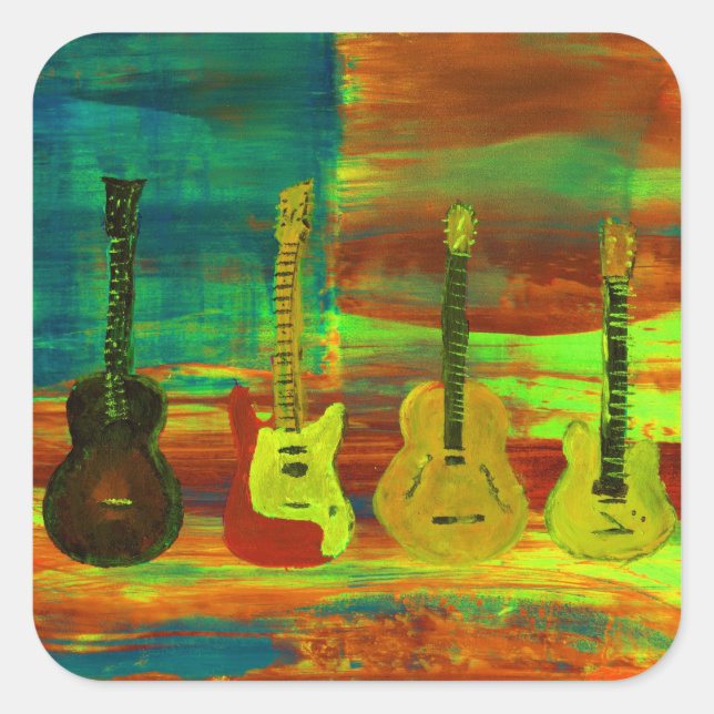 Sticker Carré Musique Americana (Devant)