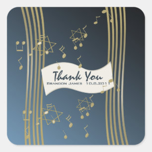 Sticker Carré Musique dans l'air