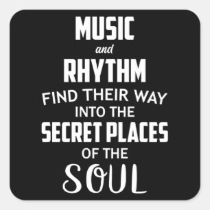 Sticker Carré Musique DJ Danse Art Hip hop Guitare Drôle Idée ca