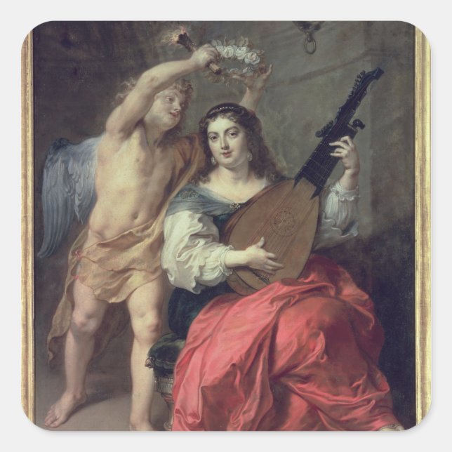 Sticker Carré Musique et amour, 1652 (Devant)