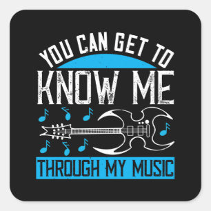 Sticker Carré Musique - Me Connaître À Travers Ma Musique
