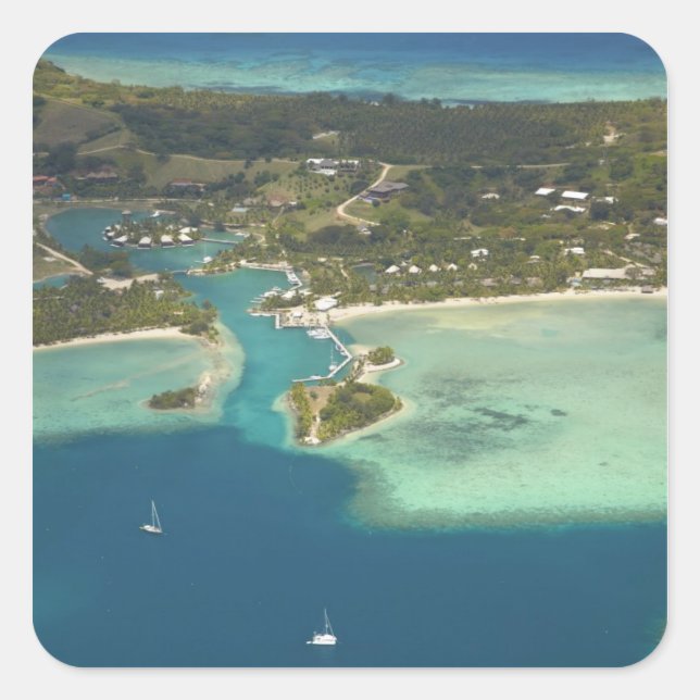 Sticker Carré Musket Cove Island Resort, Malolo Lailai Island (Devant)