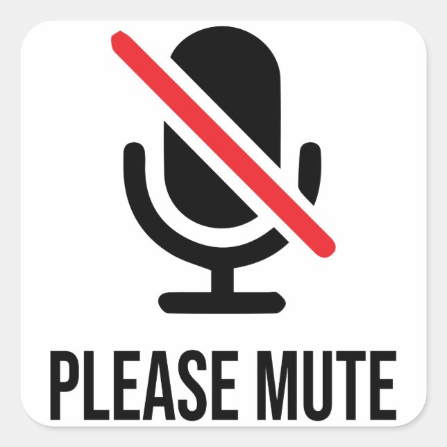 Sticker Carré Mute, tu es sur Mute, SHCM Mute (Devant)