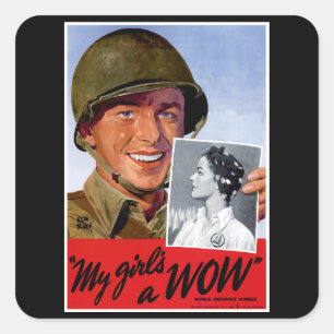 Sticker Carré My Girls a Wow