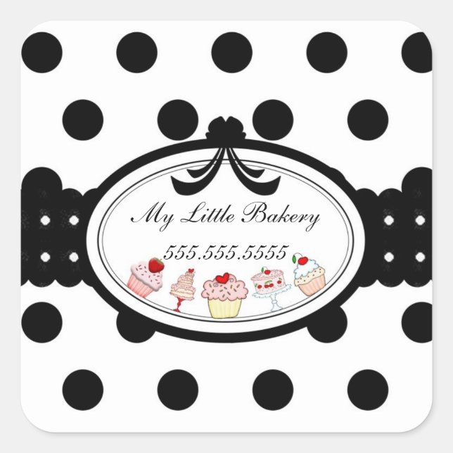 Sticker Carré My Little Bakery - Ruban (Devant)
