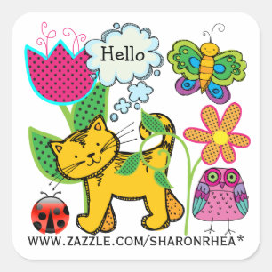 STICKER CARRÉ MY ZAZZLE - SRF