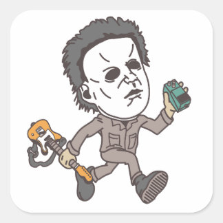 Sticker Carré Myers Joue de la guitare