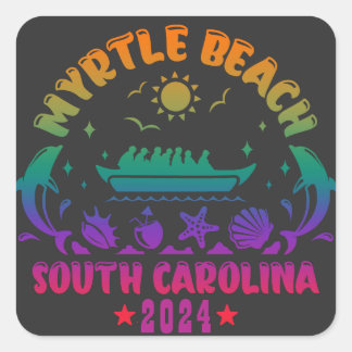 Sticker Carré Myrtle Beach Magic - South Carolina Adventures
