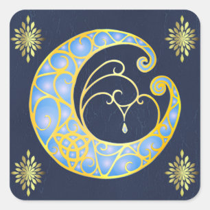 Sticker Carré Mystical Celtic Moon