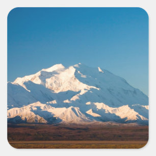 Sticker Carré N.A., États-Unis, Alaska.  Mont McKinley à Denal