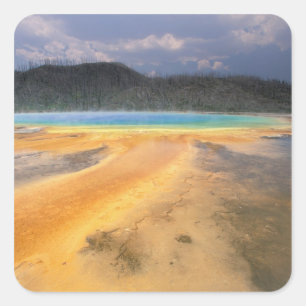 Sticker Carré NA, États-Unis, Wyoming, Yellowstone NP, Grand