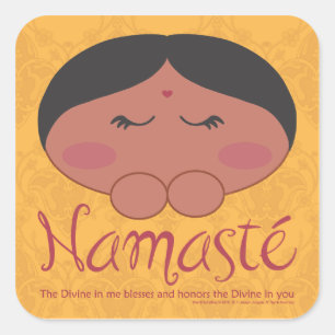 Sticker Carré Namasté