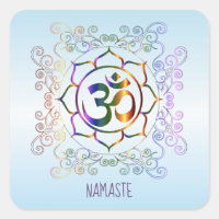 Namaste Aum (Om) Lotus Prismatic Ornamental