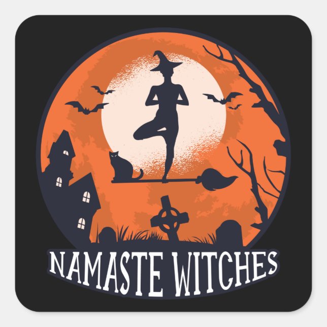 Sticker Carré Namaste Witches (Devant)