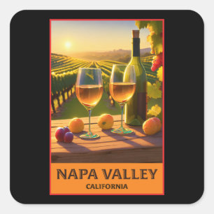 Sticker Carré Napa Valley California