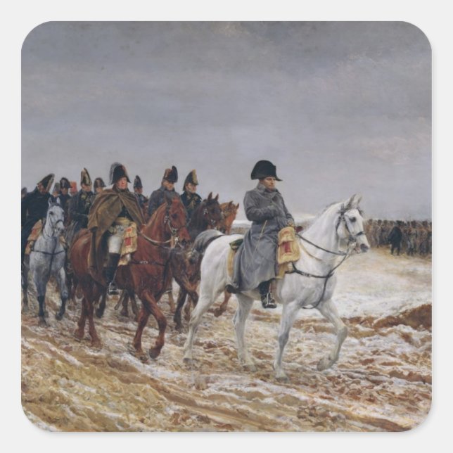 Sticker Carré Napoléon en campagne en 1814, 1864 (Devant)